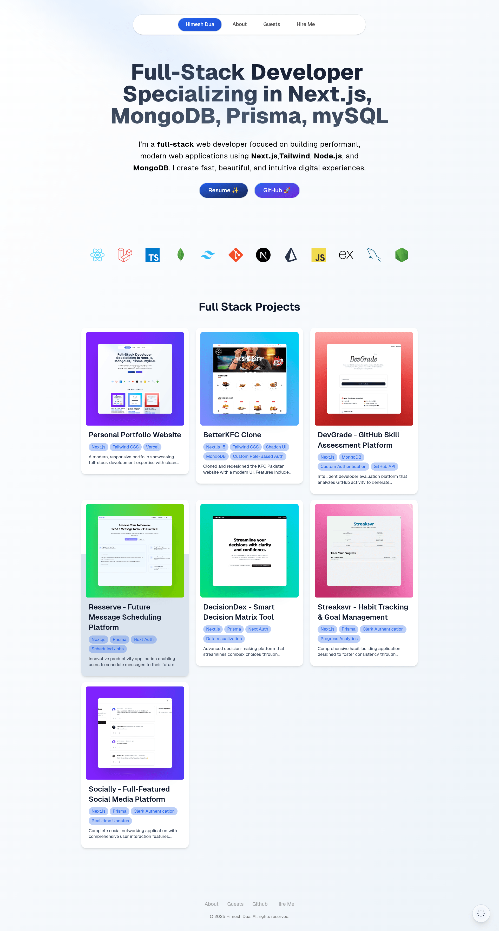 Personal Portfolio Website project screenshot
