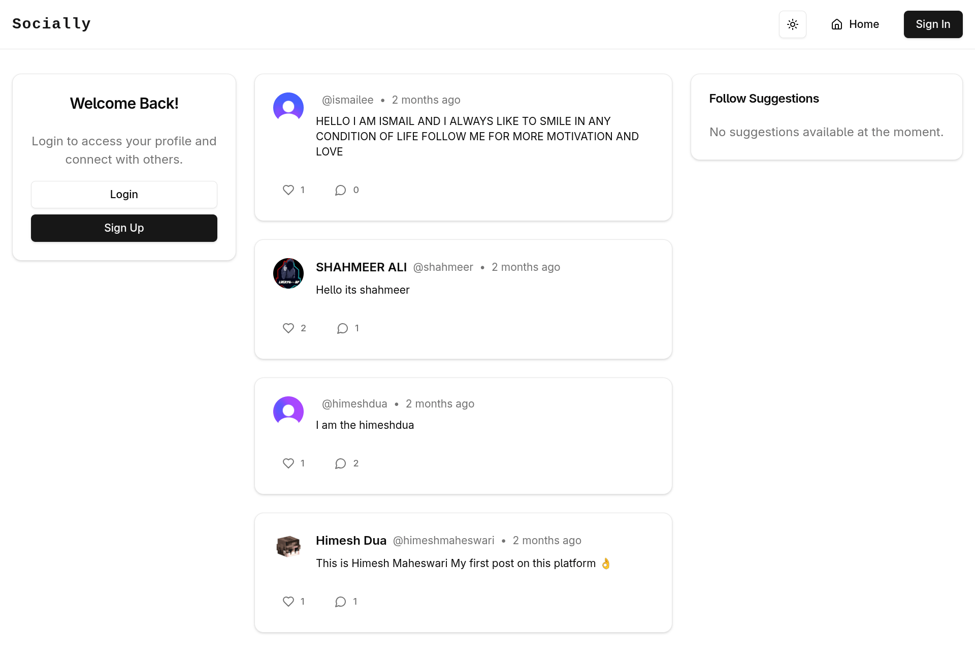 Socially - Full-Featured Social Media Platform project screenshot