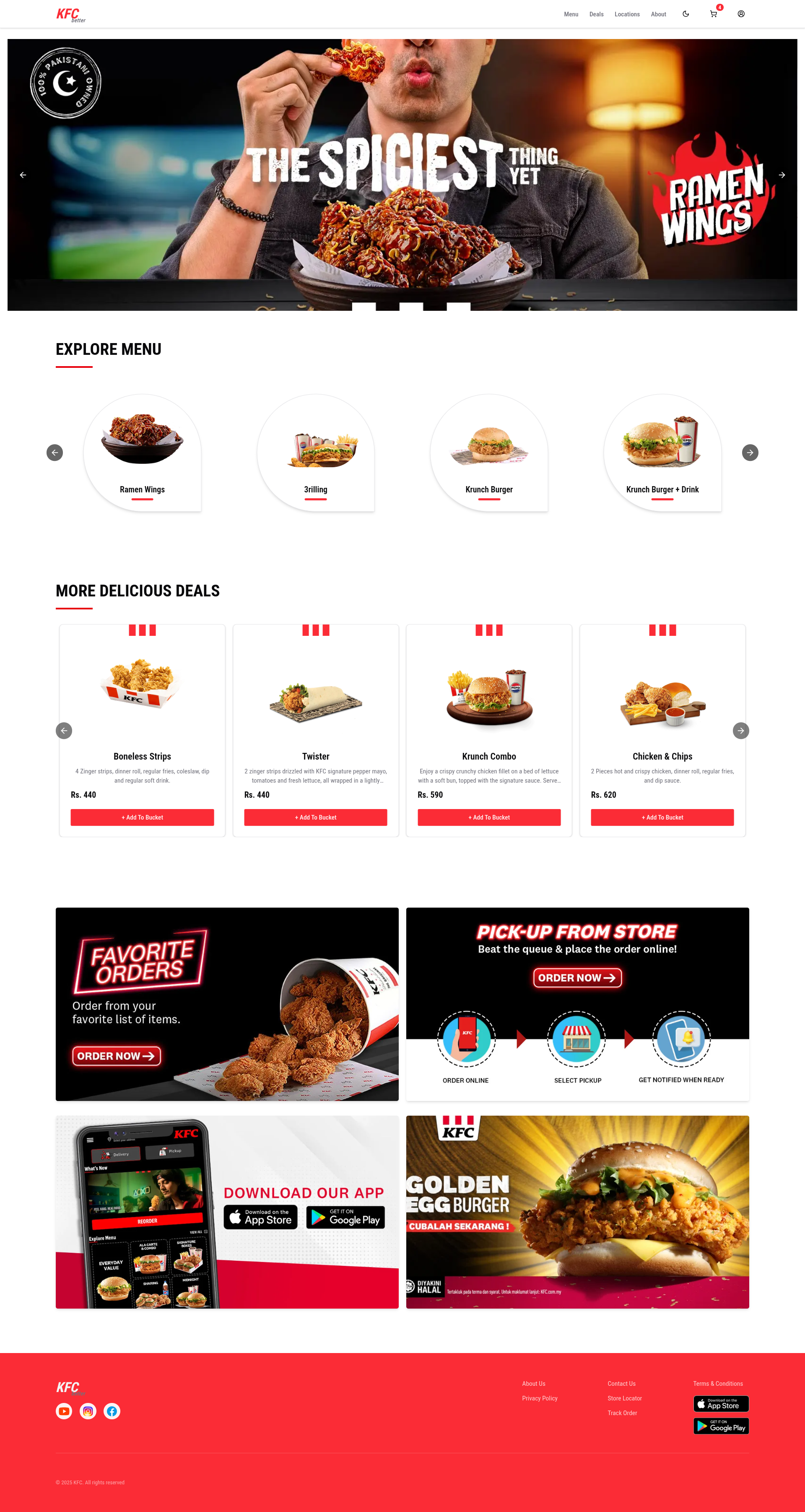 BetterKFC Clone preview