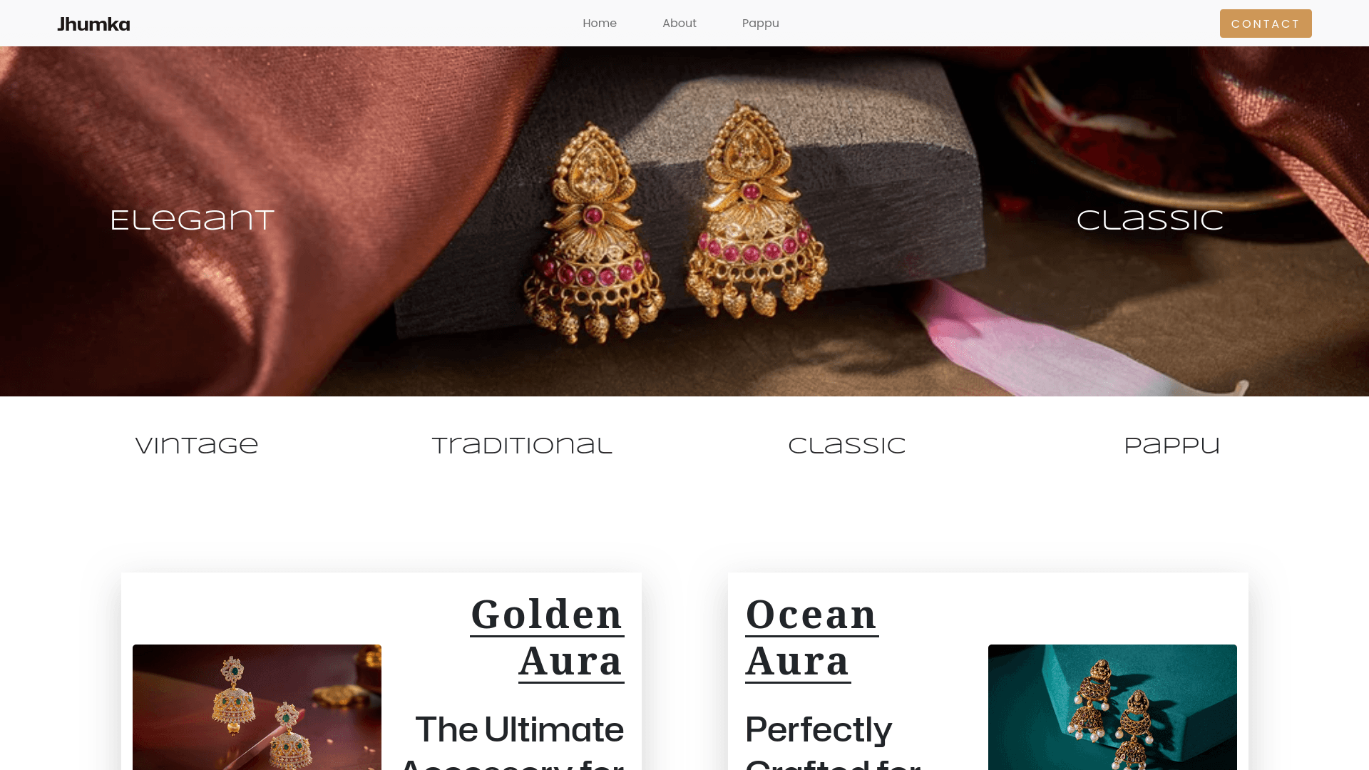Jhumka Store – E-commerce Layout