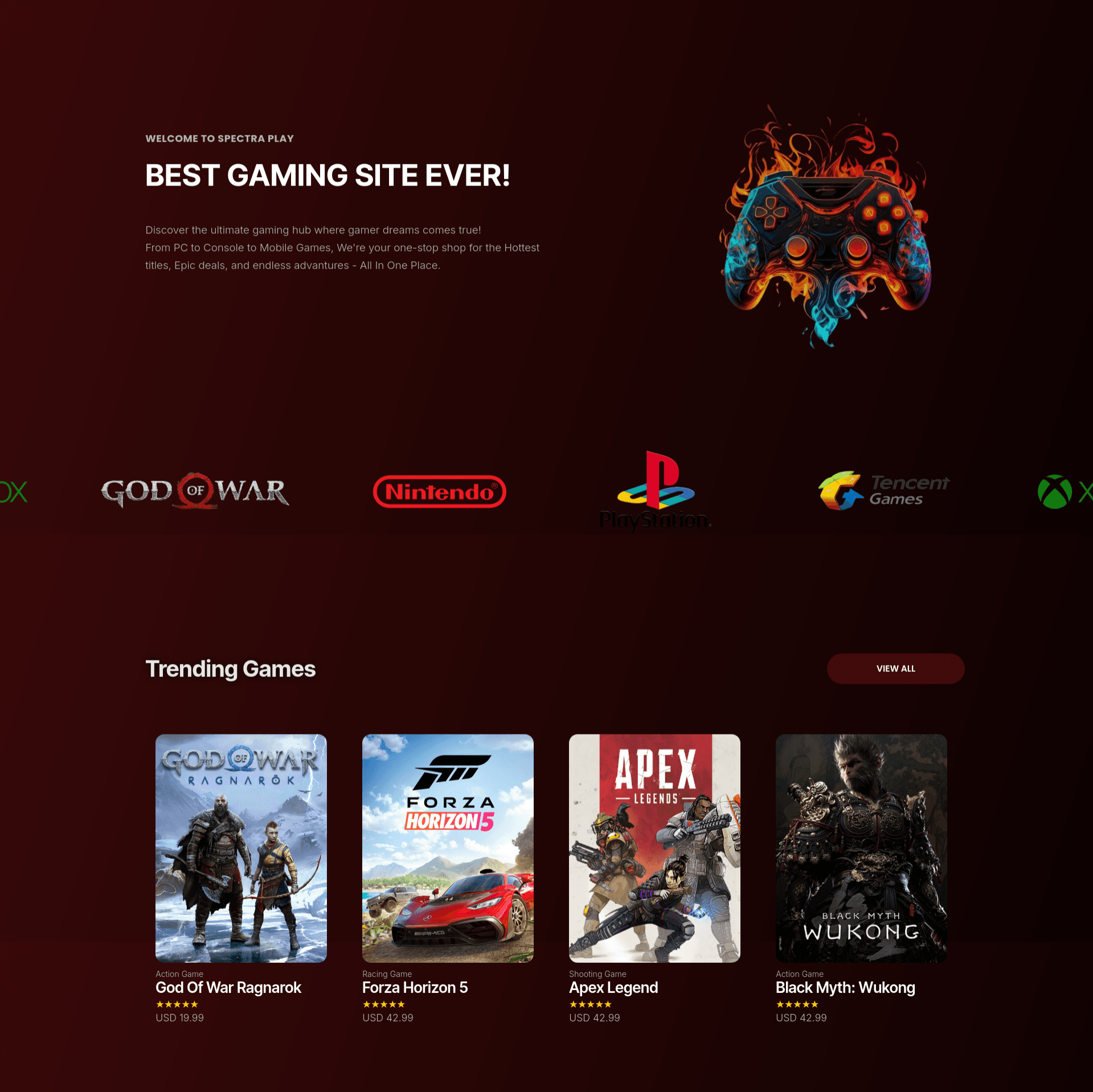 Spectra Play – Group HTML/JS Game Site